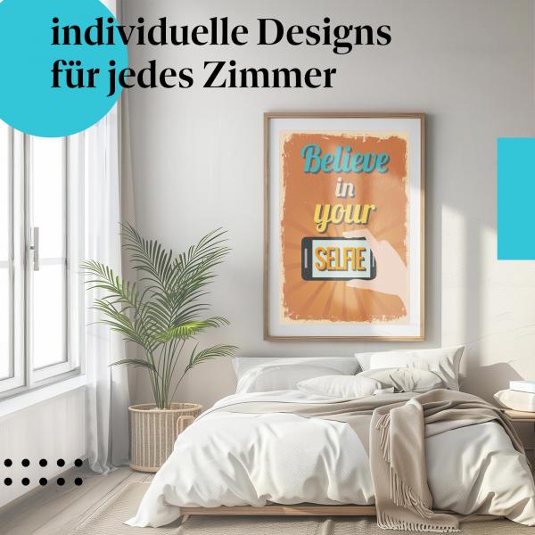 Schlafzimmer Deko: Selbstbewusstsein mit "Selfie" Poster