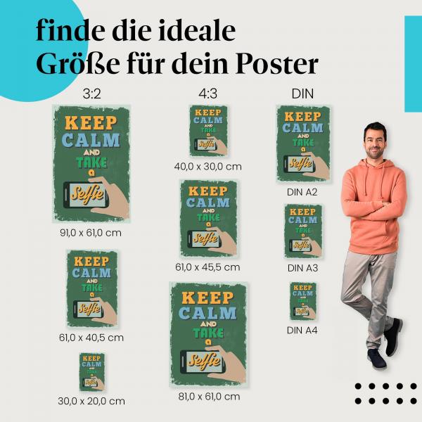 "Keep Calm und Selfie Time" Poster: Humor & Selfie - jetzt bestellen!