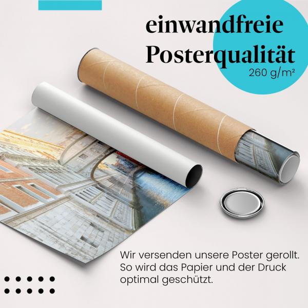 Gerolltes Poster "Seufzerbrücke Venedig". Venezianisches Flair, sicher verpackt.