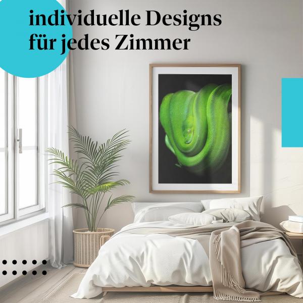 Schlafzimmer Deko: "Schlange" Poster - ein Hauch von Exotik & Abenteuer für Ihre Wand.