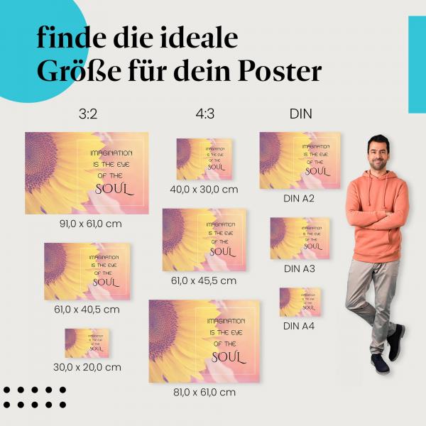 Lass deine Kreativität erblühen! Das "Fantasie ist das Auge der Seele" Poster - Ein Highlight für dein Zuhause!