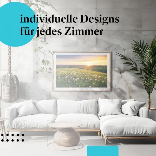 Schlafzimmer Deko: "Löwenzahn" Poster - Sommerliche Wärme & Romantik.