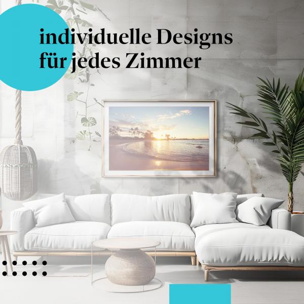 "Urlaubsfeeling": Kunstdruck - Deko für Reise- & Strandliebhaber.