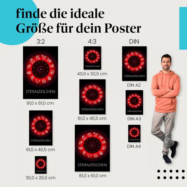 "Sternzeichen" Poster: Finde deine passende Grösse und hol dir die Astrologie nach Hause!