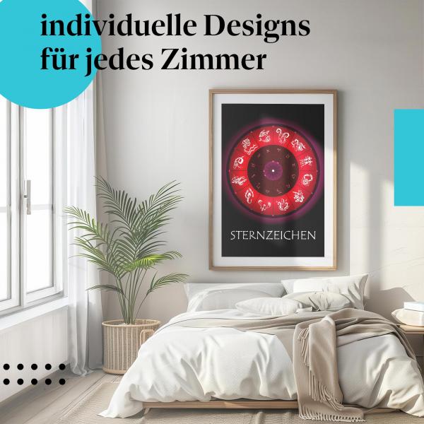 "Sternzeichen" Poster: Für alle Astrologie-Begeisterte - auch im Schlafzimmer ein toller Blickfang!