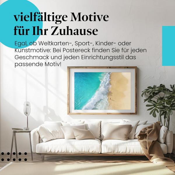 Leinwandbild "Strand": Türkisblaues Meer, weißer Sand - Urlaubsfeeling pur!