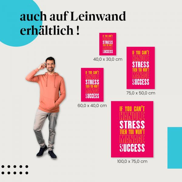 Leinwandbild "Stress und Erfolg": Inspiration für den Umgang mit Herausforderungen