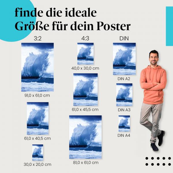 "Wilde Schönheit": Poster - Gigantische Welle & Gischtfontäne