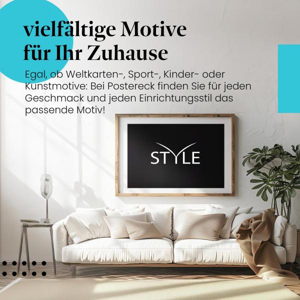 Stylisches Leinwandbild: Stilvolles Logo - Eleganz und Schlichtheit.