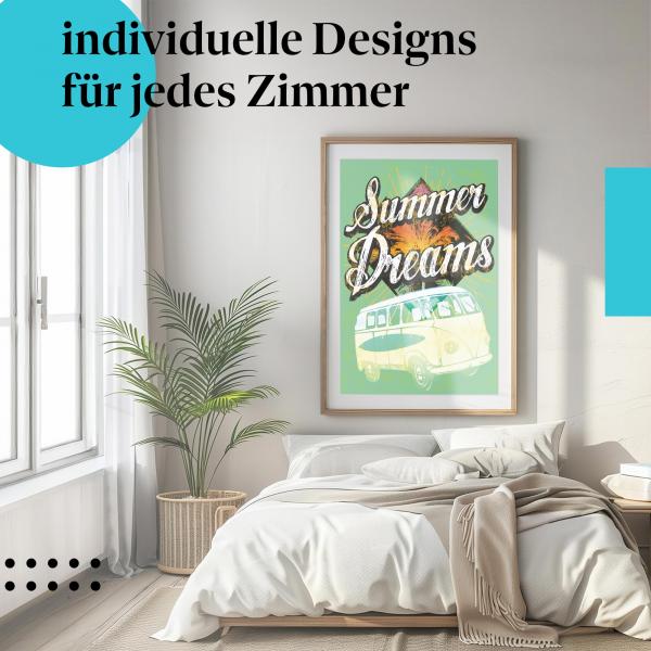 "Sonnenuntergang am Meer": Kunstdruck - Deko für entspannte Stunden.