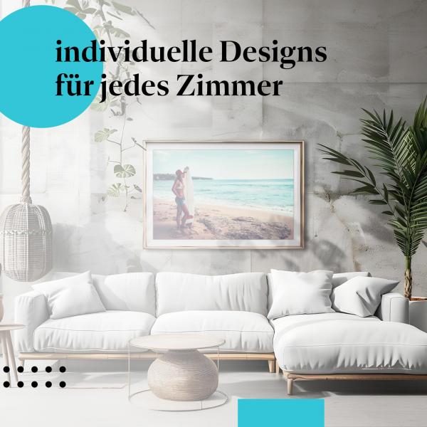 Schlafzimmer Deko: "Surferin" Poster: Urlaubsfeeling & Sommerlaune - perfekt fürs Schlafzimmer.