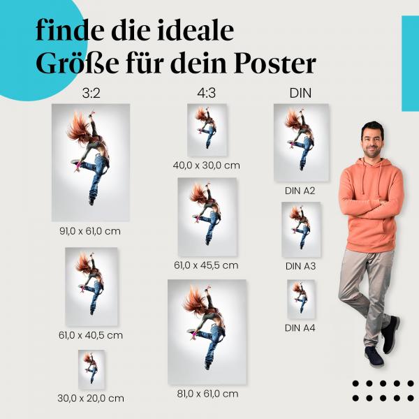 Tanz Poster: Bewegung & Ästhetik - jetzt Größe wählen.