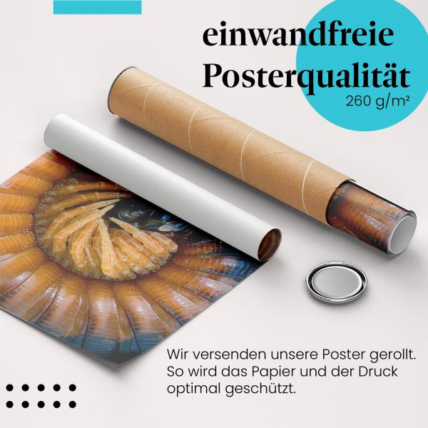 Gerolltes Poster "Tausendfüßer". Natur & Makrofotografie, sicher verpackt.