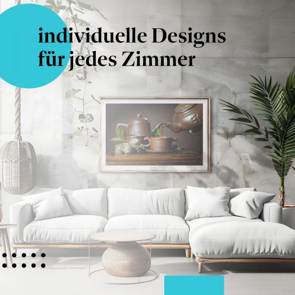 Schlafzimmer Deko: "Tee" Poster: Entspannung & Ruhe für Ihr Schlafzimmer.