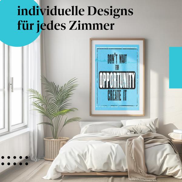 Motivations Poster: "Tiefe Kniebeugen, hohe Standards" - Vintage & Spruch