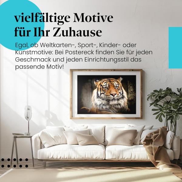 Leinwandbild "Tiger": Schönheit & Stärke des Tigers, majestätisches Motiv für Ihr Wohnzimmer.