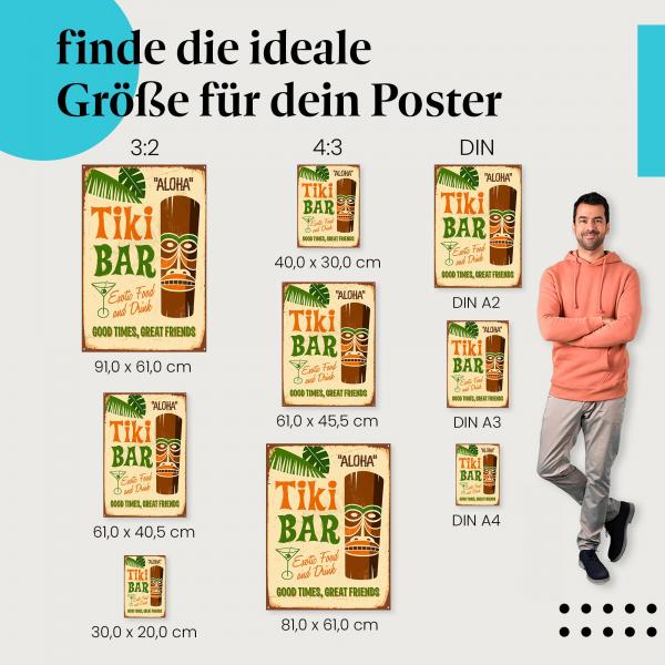 Tiki Bar Poster: Exotische Dekoration - jetzt Postergröße wählen.