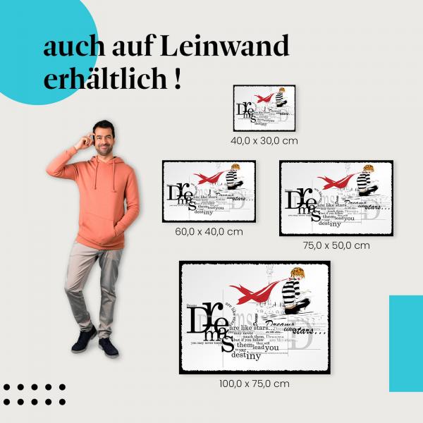 "Träume wie Sterne - Fashion" Leinwandbild. Finde die ideale Größe für dein Zuhause & setze Akzente mit Kunst!