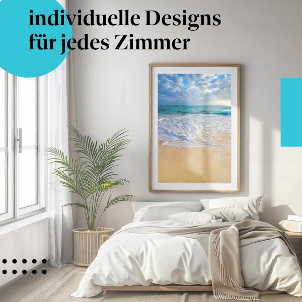 Schlafzimmer Deko: "Strand" Poster: Träumen Sie sich an einen paradiesischen Ort!