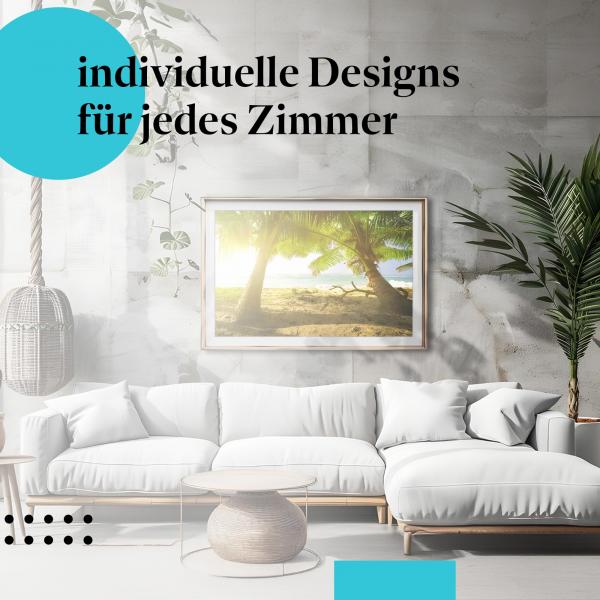 Schlafzimmer Deko: "Palmenstrand" Poster - träumen Sie sich an den Strand!