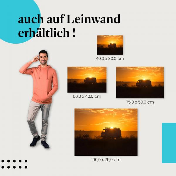 Van: Leinwandbild. Sonnenuntergang.