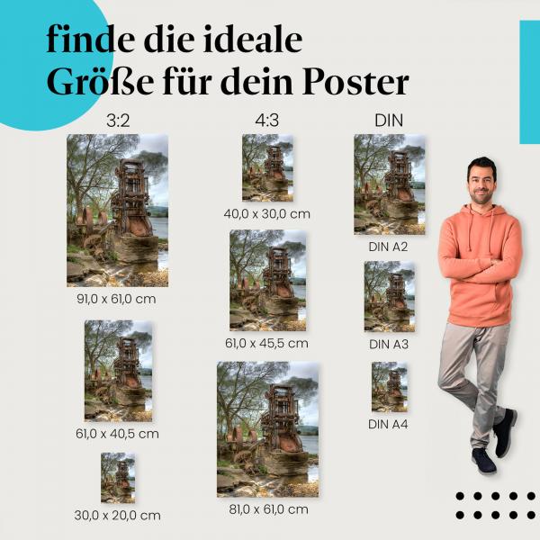 Entdecke Postergrößen für dein Zuhause: Industriemaschine-Poster - stylisch & modern.