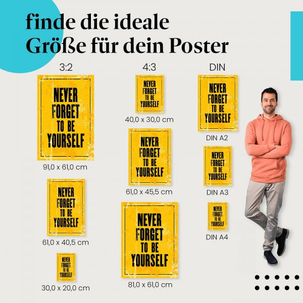 "Vergiss nie, du selbst zu sein": Poster - Individualität & Selbstliebe