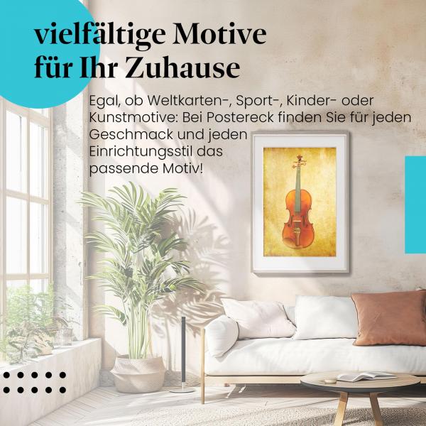 Stylisches Leinwandbild: Violine - Zeitlose Eleganz.