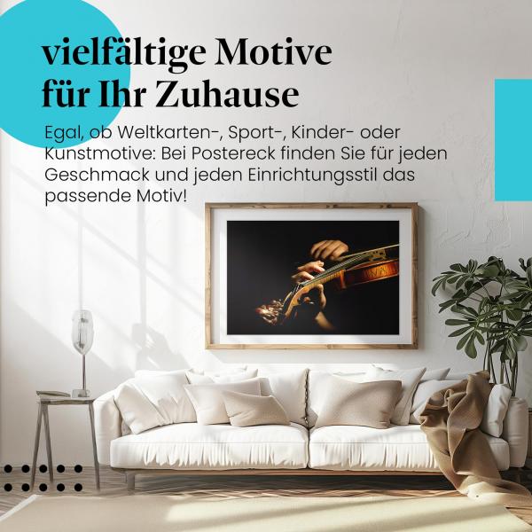 Leinwandbild "Eleganz der Musik: Violine im Spotlight". Wanddeko für Musikliebhaber.