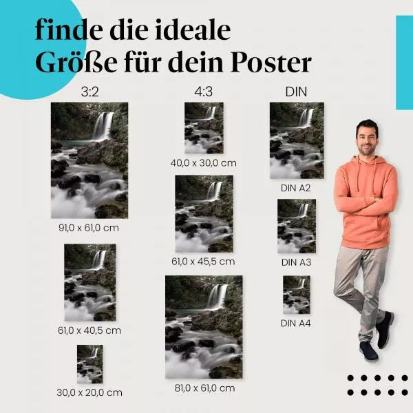  Idylle am Wasserfall: Ruhe & Natur | Postereck 0248