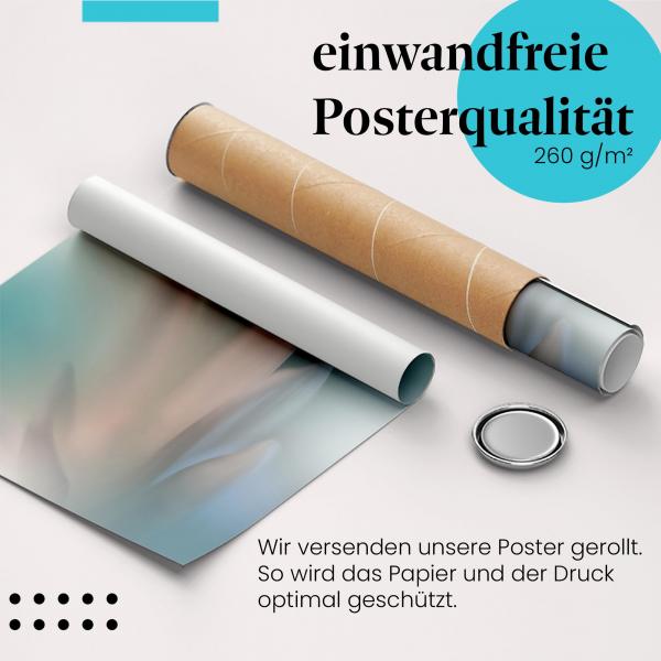 Gerolltes Poster "Wassertropfen" - Zarte Schönheit, sicher verpackt.