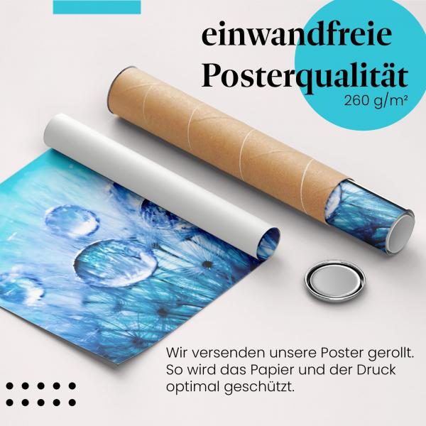 Gerolltes Poster "Wassertropfen". Natur & Schönheit, sicher verpackt.