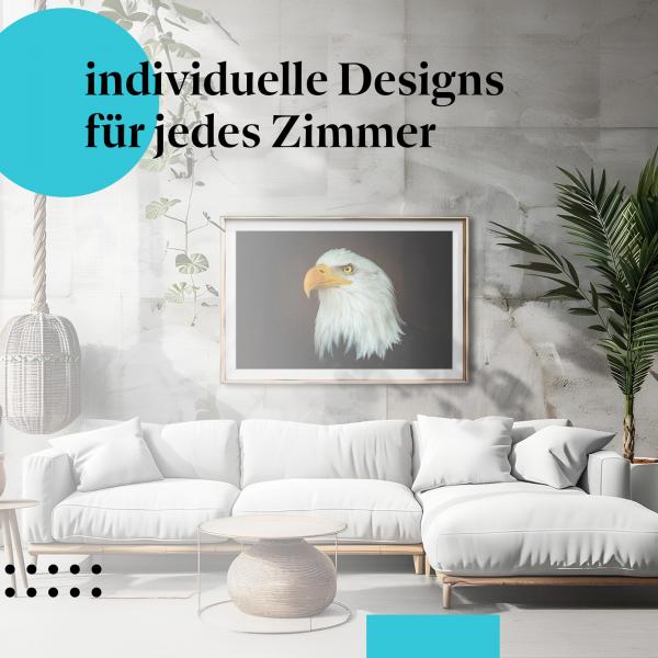 Schlafzimmer Deko: "Adler" Poster: Stärke & Eleganz - ein Symbol der Freiheit.