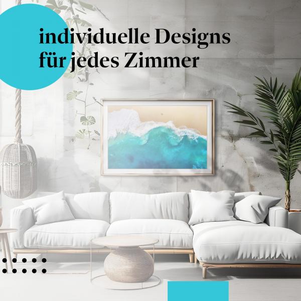 Schlafzimmer Deko: "Wellen" Poster: Ein beeindruckendes Motiv - perfekt fürs Schlafzimmer.