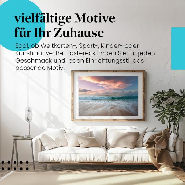 Dieses Leinwandbild mit dem Traumstrand bringt Urlaubsfeeling und Entspannung in Ihr Zuhause.