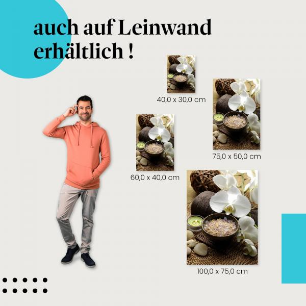 "Wellness" Leinwand. Ideale Größe für dein Zuhause, setze stilvolle Akzente mit Kunst!