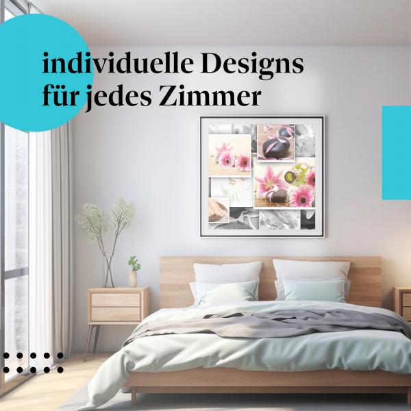 Schlafzimmer Deko: "Wellness" Poster: Schaffen Sie Ihre eigene Wohlfühloase.