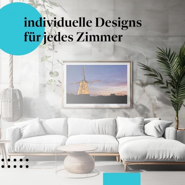 Schlafzimmer Deko: Holland-Flair mit "Windmühle" Poster