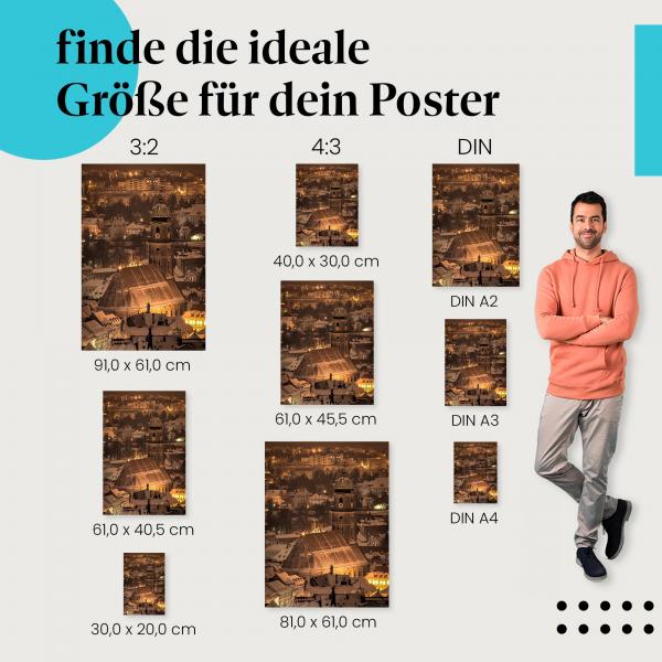 Amberg im Winter Poster: Winterliche Stadt - jetzt Postergröße wählen!