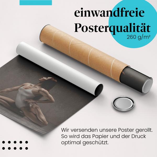 Gerolltes Poster "Frau", Yoga Pose.