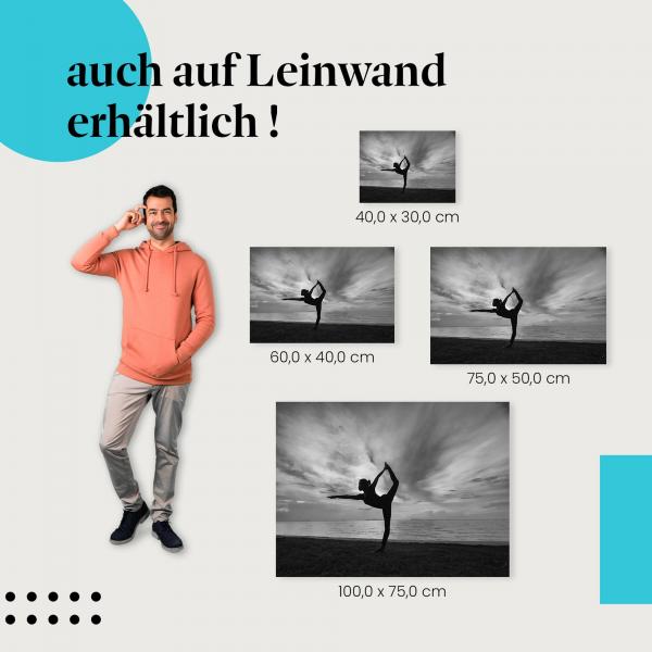 Leinwandbild "Yoga am Meer": Eleganz & Natur