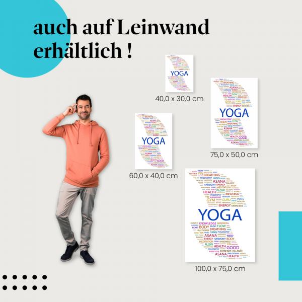 Leinwandbild "Yoga: Körper, Geist und Seele": Entspannung & Harmonie