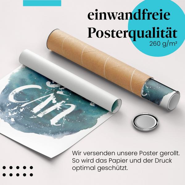 Gerolltes Poster "You Can". Glaube an dich selbst, sicher verpackt.