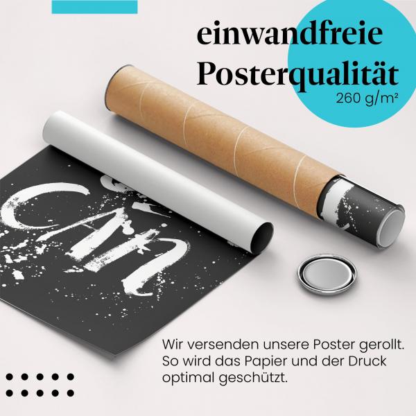 Gerolltes Poster "You Can". Ziele erreichen, sicher verpackt.