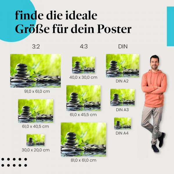 Zen-Garten Poster: Entspannung & Harmonie - Poster in verschiedenen Größen.