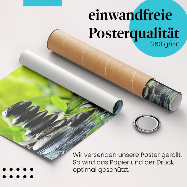 "Zen-Garten": Gerolltes Poster - Ruhe & Entspannung.