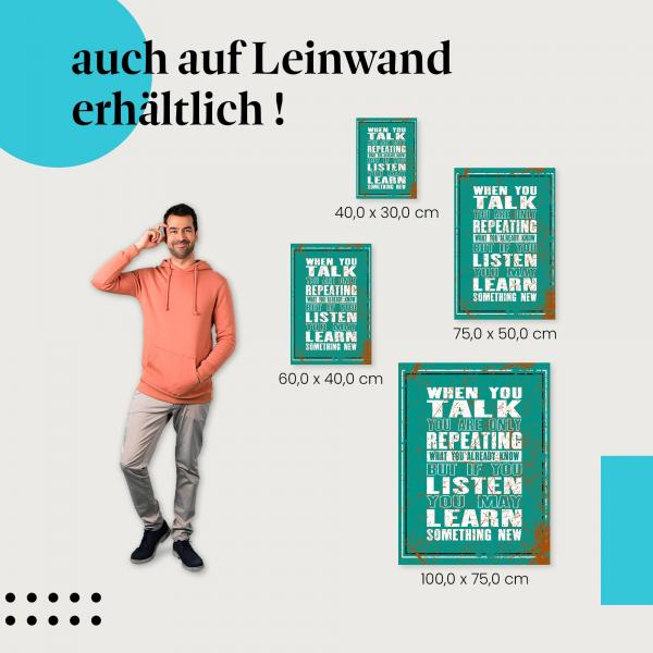 Leinwandbild "Zuhören lernen": Inspiration für Kommunikation & Entwicklung