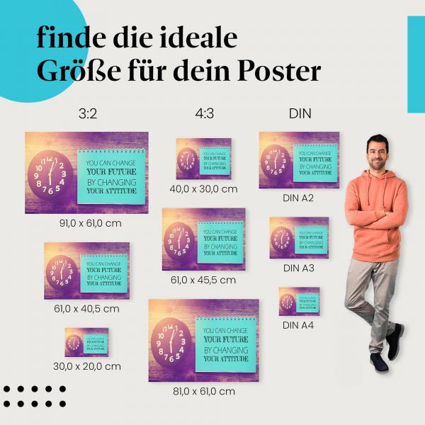 Deine Zukunft liegt in deiner Hand! Das "Verändere deine Einstellung..." Poster zeigt dir den Weg.